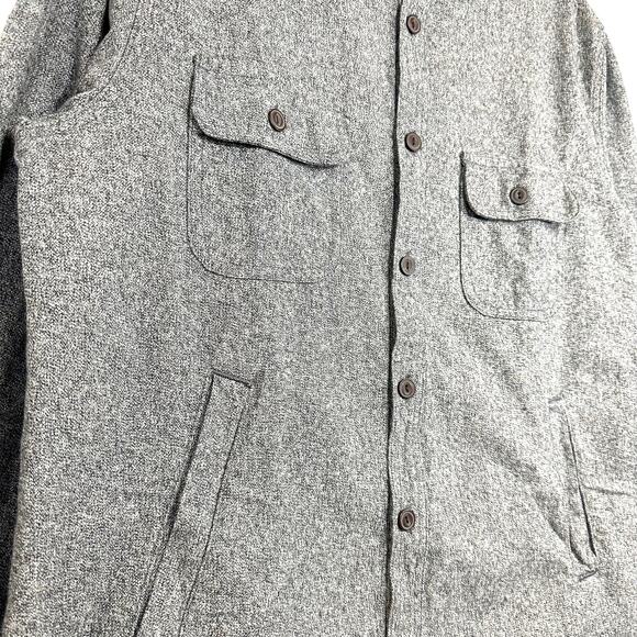 Grayers Outdoor Garments Large Oatmeal Gray Fall Winter Shacket Rugged Camp Hike - Picture 3 of 11